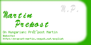 martin prepost business card